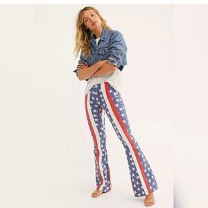 Free People Light Blue Denim Waistband Detail